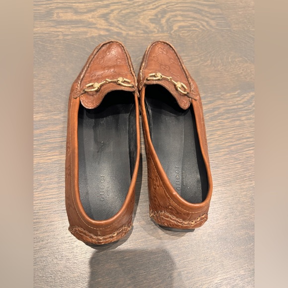 Authentic Pre-Owned Gucci Brown Monogram Flats- Size 39.5 - Picture 5 of 10
